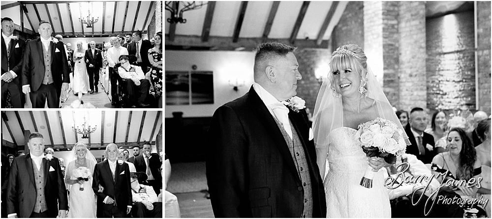 Unobtrusive photographs capturing the beautiful wedding ceremony at The Crows Nest at Barton Marina by Wedding Photographer Barry James