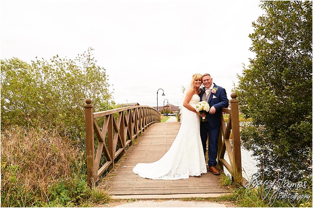 Utilising the stunning setting at The Crows Nest at Barton Marina for creative wedding portraits with Wedding Photographer Barry James