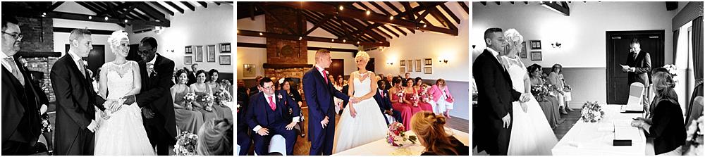 Capturing the beauty of the wedding ceremony with candid photographs unobtrusively telling each moment at Oak Farm Hotel in Cannock by Cannock Wedding Photographer Barry James