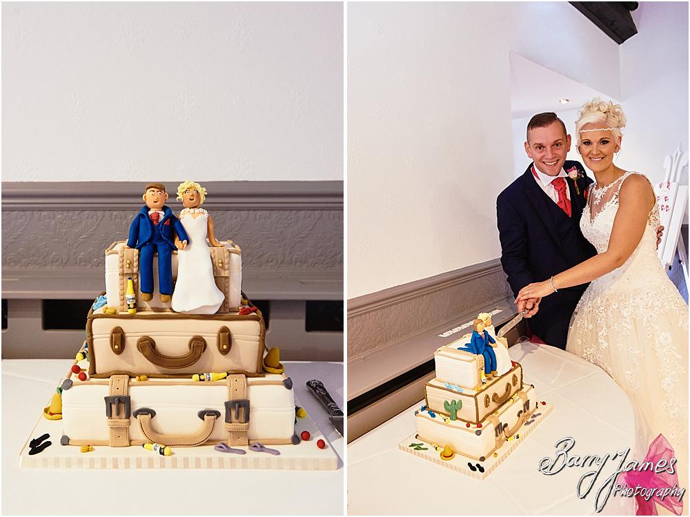 Wedding cake by Cakes and Sugar Craft Cannock at Oak Farm Hotel in Cannock by Cannock Wedding Photographer Barry James