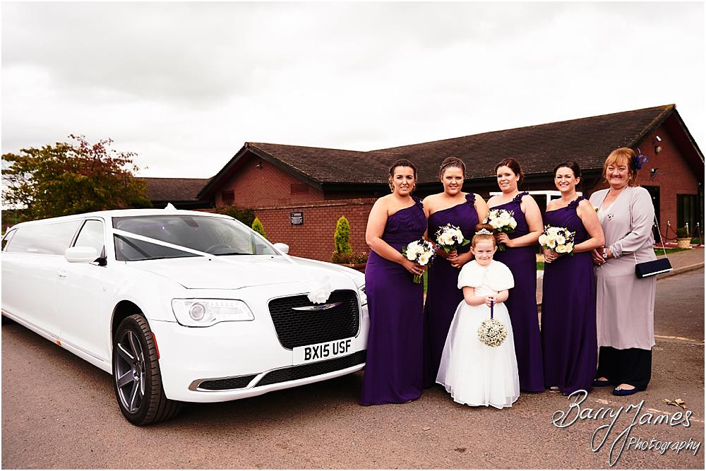 Creative natural photographs of the bridal party's arrival for the wedding at Calderfields in Walsall by Walsall Wedding Photographer Barry James
