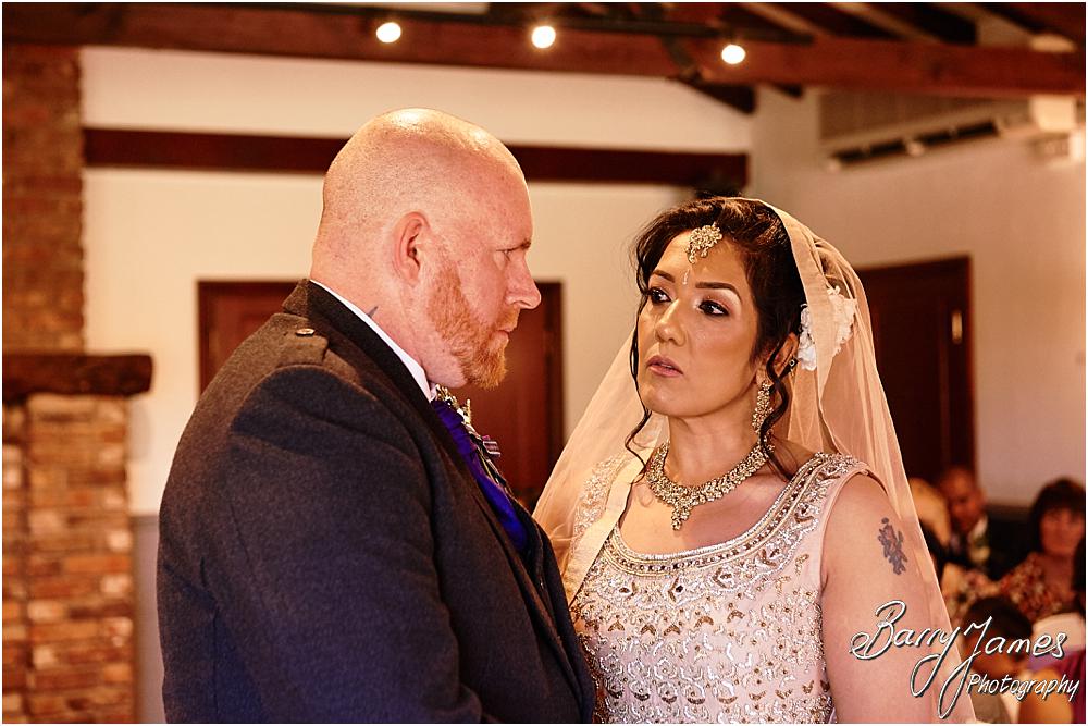 Photographs of the emotional ceremony at Oak Farm Hotel in Cannock by Cannock Wedding Photographer Barry James