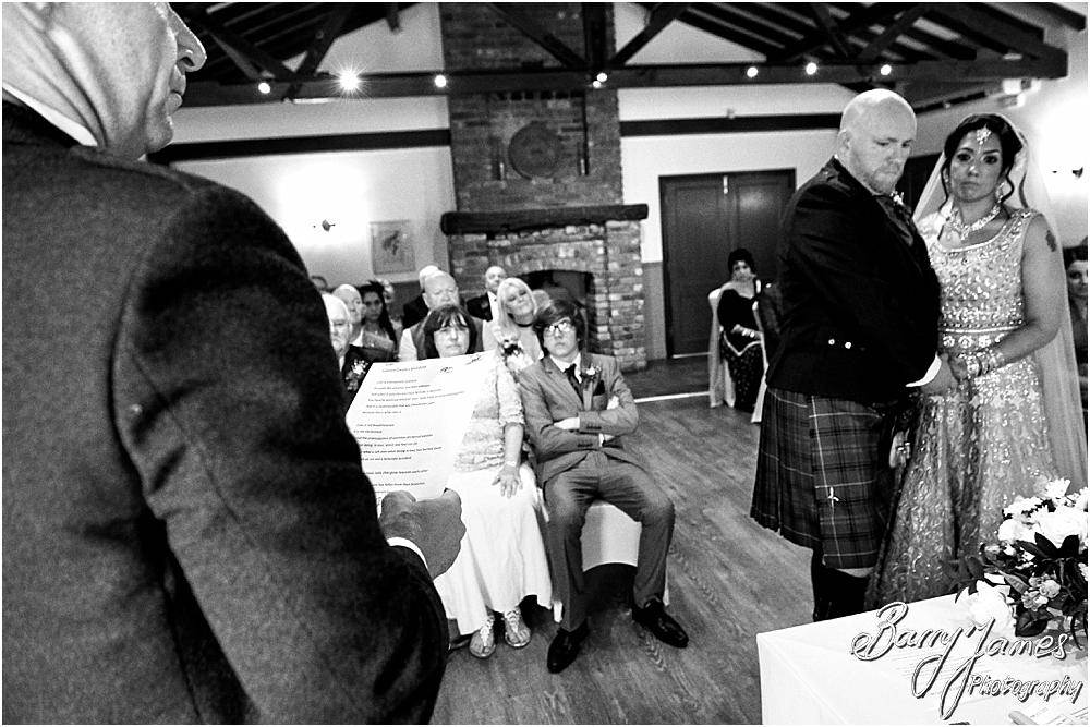 Photographs of the emotional ceremony at Oak Farm Hotel in Cannock by Cannock Wedding Photographer Barry James