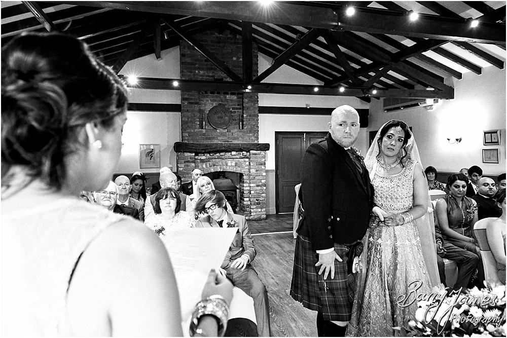 Photographs of the emotional ceremony at Oak Farm Hotel in Cannock by Cannock Wedding Photographer Barry James