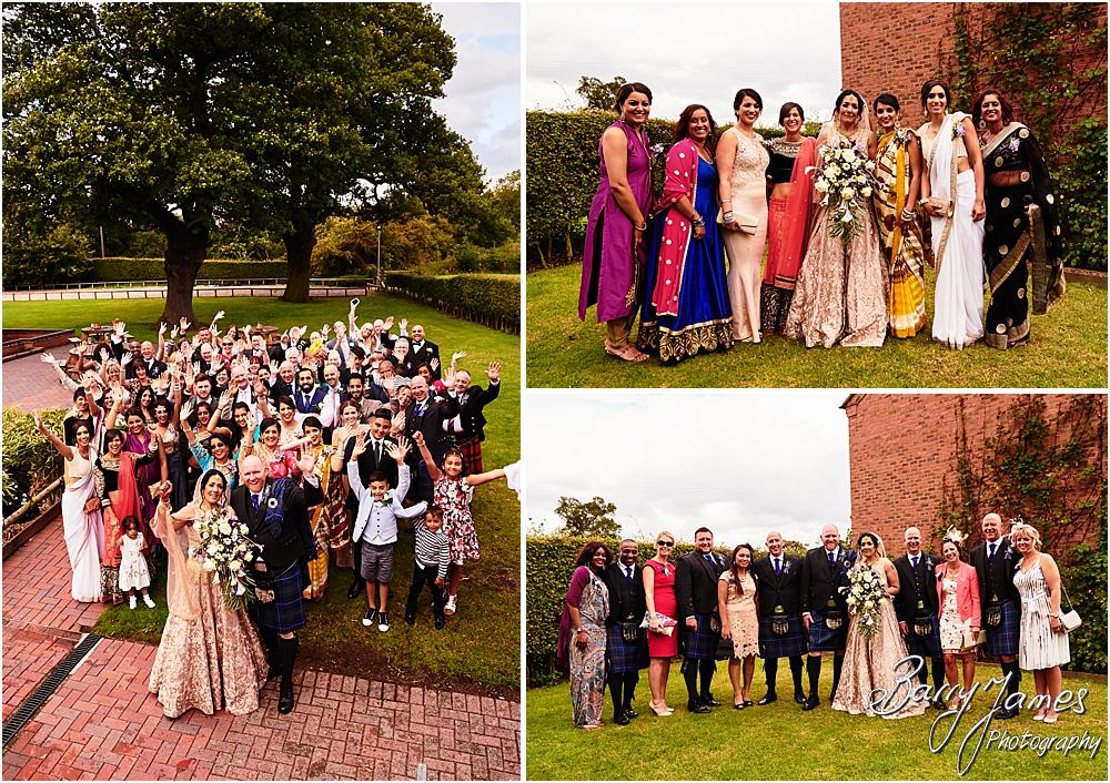 Relaxed natural family photographs during the drinks reception at Oak Farm Hotel in Cannock by Cannock Wedding Photographer Barry James